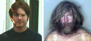 The picture on the left is Thomas circa 1997. The right circa 2009. These images offer interesting testimony into Thomas' decent into schizophrenia.